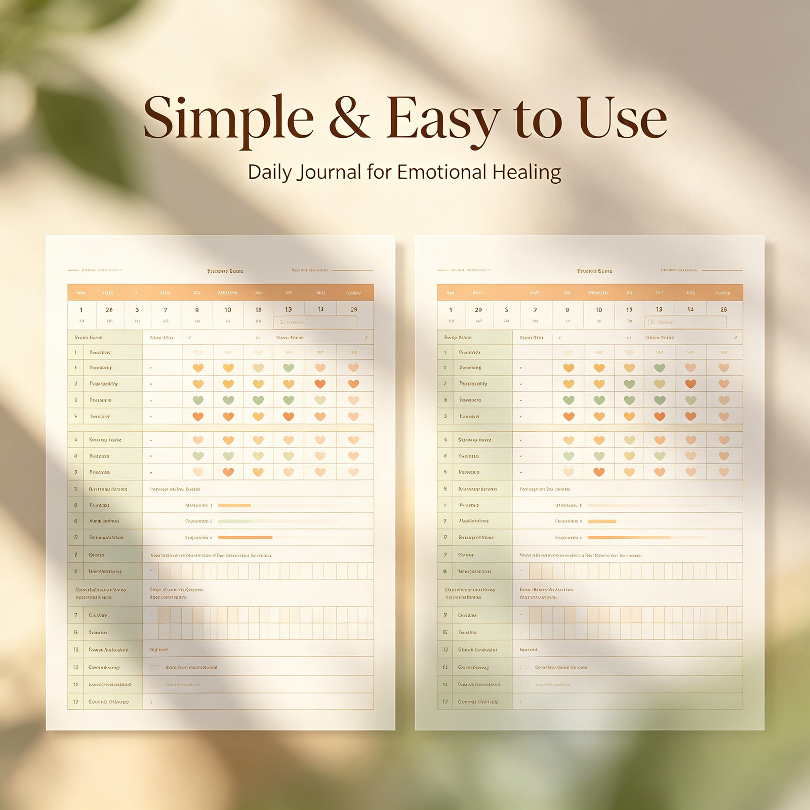 Daily Mood & Stress Tracker | Printable Emotional Healing Journal for Anxiety Relief - Image 2