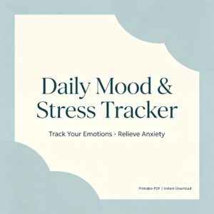 Daily Mood & Stress Tracker | Printable Emotional Healing Journal for Anxiety Relief