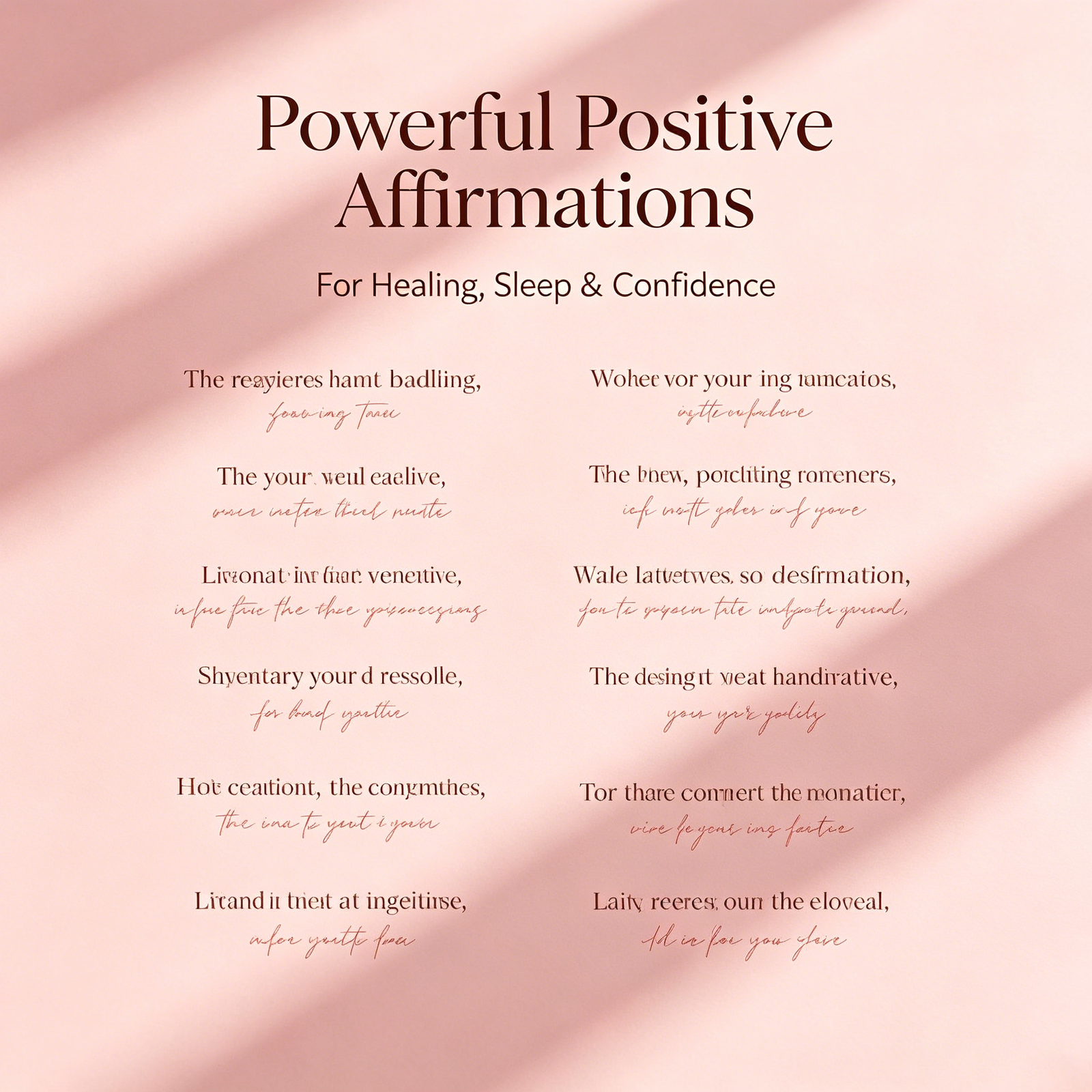 Healing & Self-Love Affirmations Bundle | Printable Positive Quotes for Anxiety, Sleep & Inner Peace - Image 2